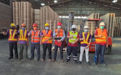 การจัดฝึกอบรมหลักสูตรความปลอดภัยในการขับรถยกให้แก่พนักงาน นิว พี. ซี. พอลเล็ท